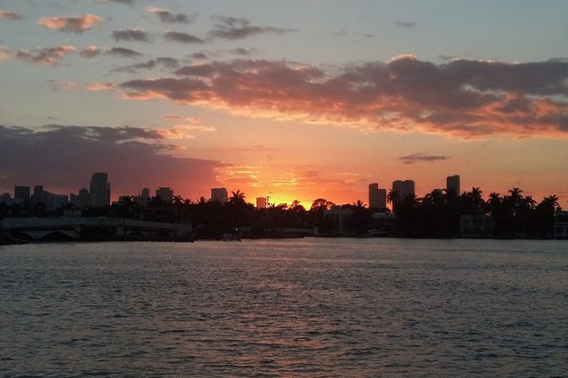 Sunset on Biscayne Bay, from the Standard Miami